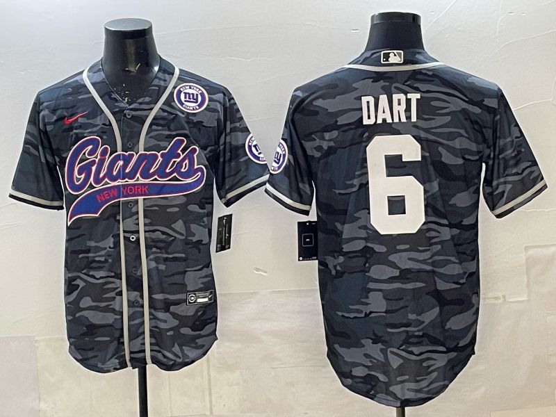 Men 2025 New York Giants #6 Dart Camo Joint Name Nike Limited NFL Jersey 005->new york giants->NFL Jersey